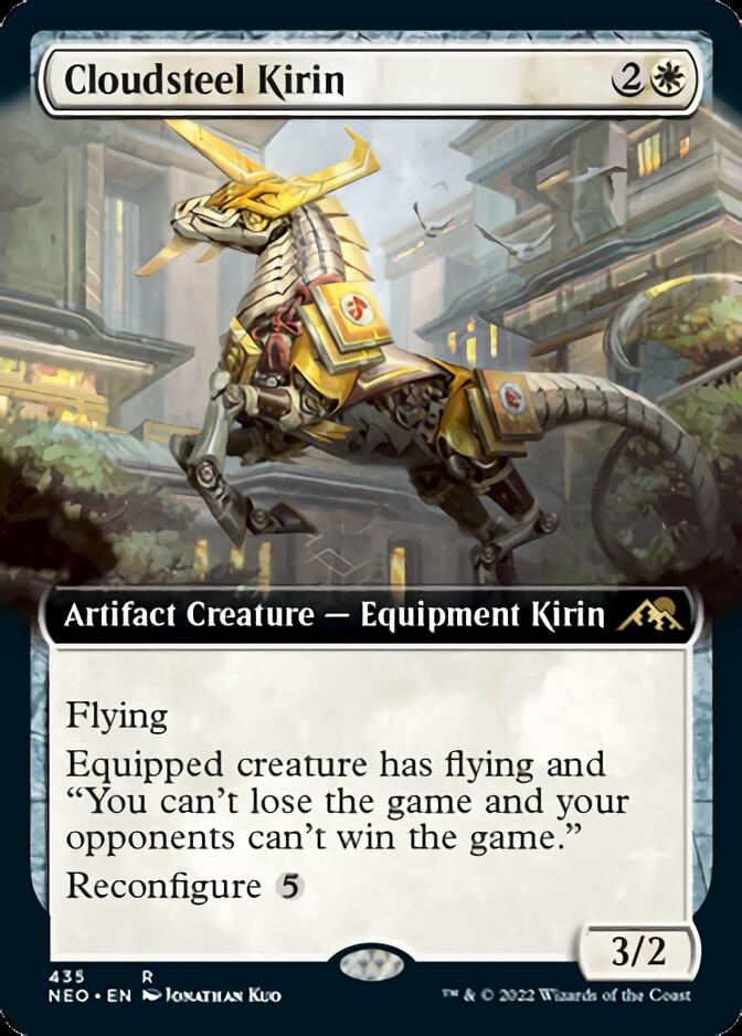 Cloudsteel Kirin (Extended Art) [Kamigawa: Neon Dynasty] | Cards and Coasters CA