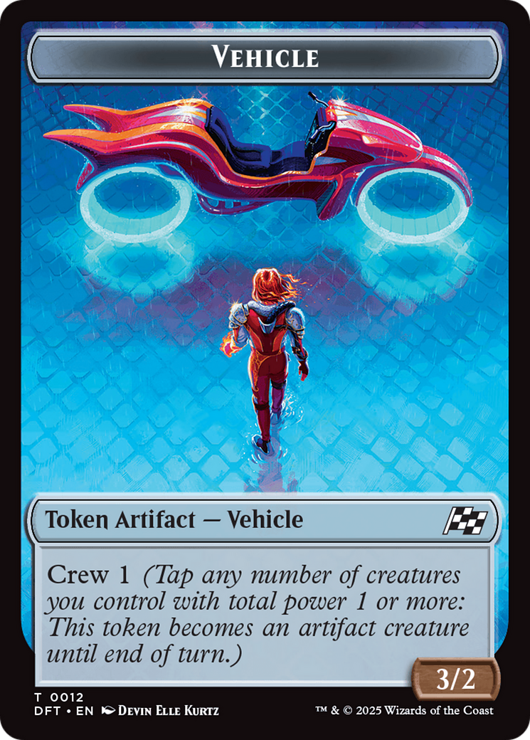 Vehicle // Pilot Double-Sided Token [Aetherdrift Tokens] | Cards and Coasters CA