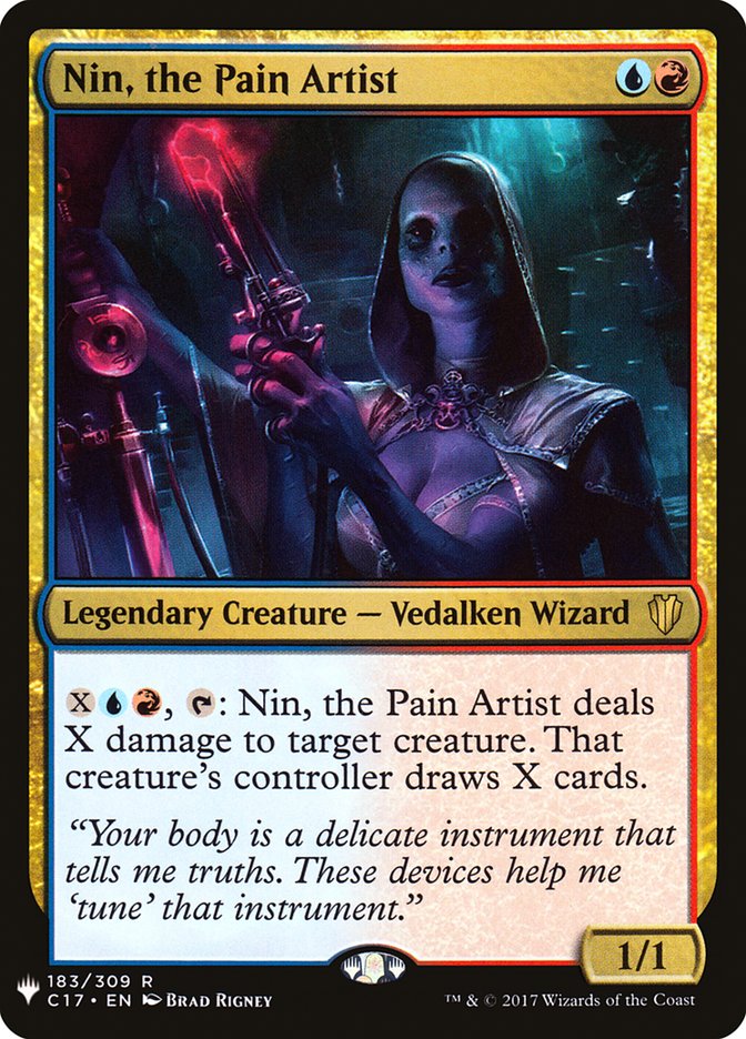 Nin, the Pain Artist [The List] | Cards and Coasters CA