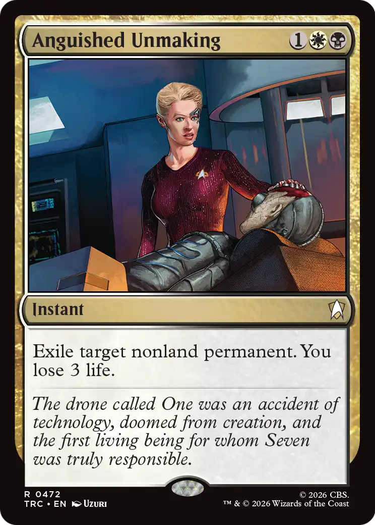 Anguished Unmaking (Surge Foil) [Star Trek Commander] | Cards and Coasters CA