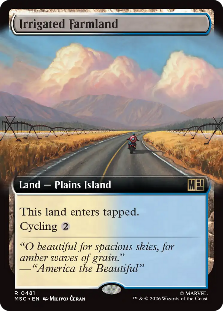 Irrigated Farmland (Extended Art) [Marvel Super Heroes Commander] | Cards and Coasters CA