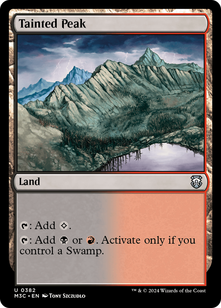 Tainted Peak (Ripple Foil) [Modern Horizons 3 Commander] | Cards and Coasters CA