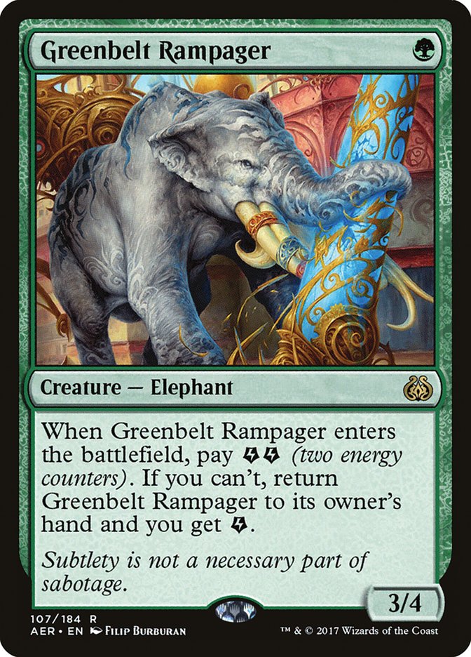 Greenbelt Rampager [Aether Revolt] | Cards and Coasters CA