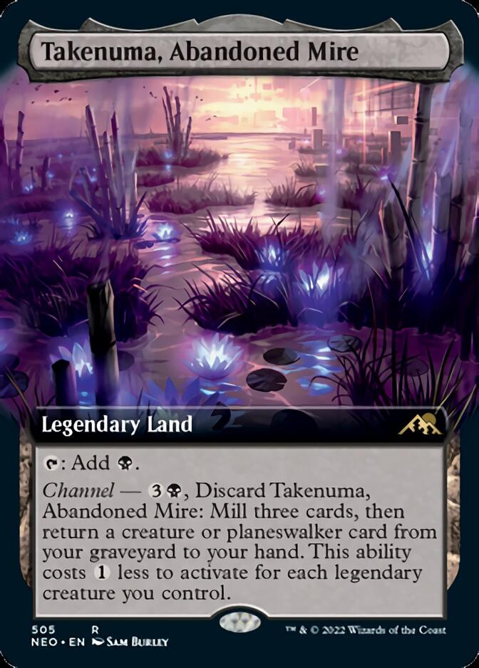 Takenuma, Abandoned Mire (Extended Art) [Kamigawa: Neon Dynasty] | Cards and Coasters CA