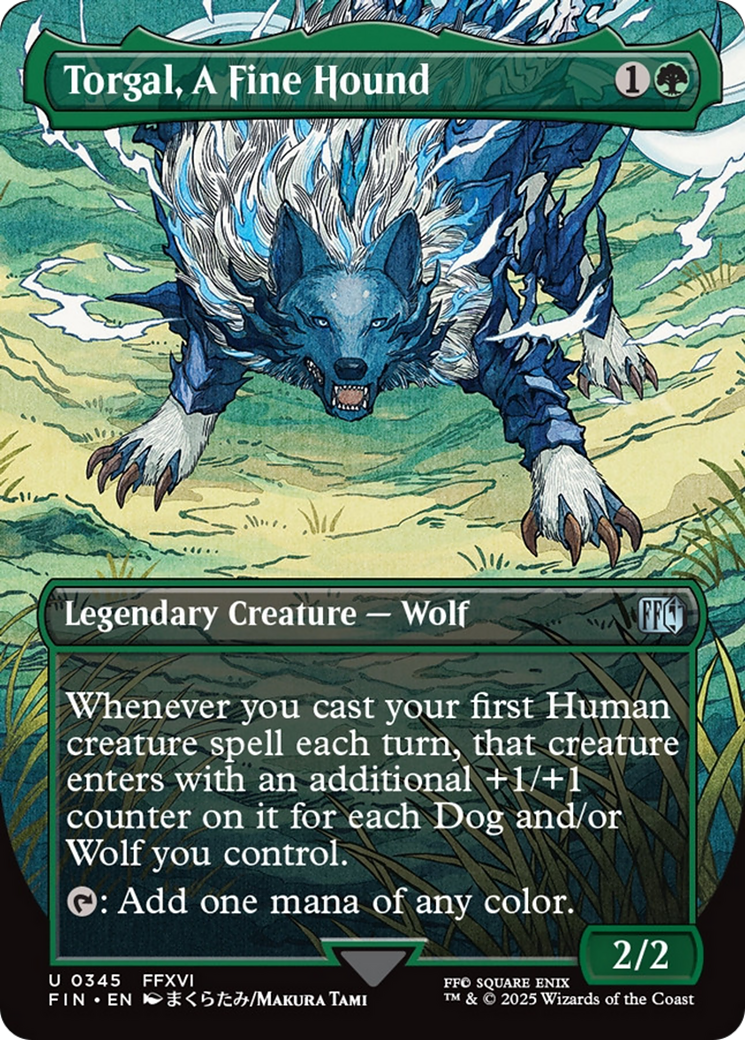 Torgal, A Fine Hound (Borderless) [FINAL FANTASY] | Cards and Coasters CA