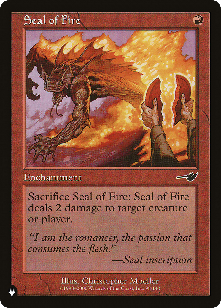 Seal of Fire [The List Reprints] | Cards and Coasters CA