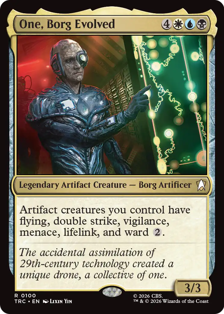 One, Borg Evolved (Surge Foil) [Star Trek Commander] | Cards and Coasters CA