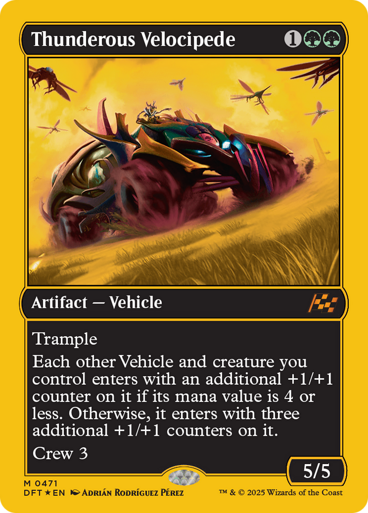 Thunderous Velocipede (First-Place Foil) [Aetherdrift] | Cards and Coasters CA