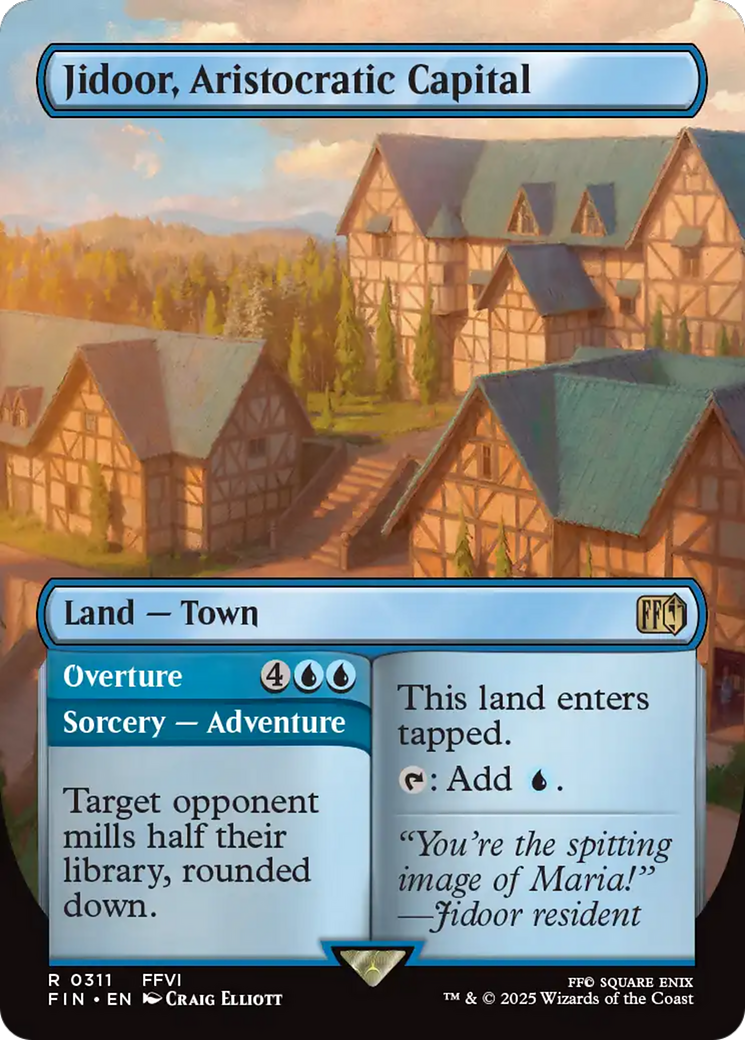 Jidoor, Aristocratic Capital // Overture (Borderless) [FINAL FANTASY] | Cards and Coasters CA