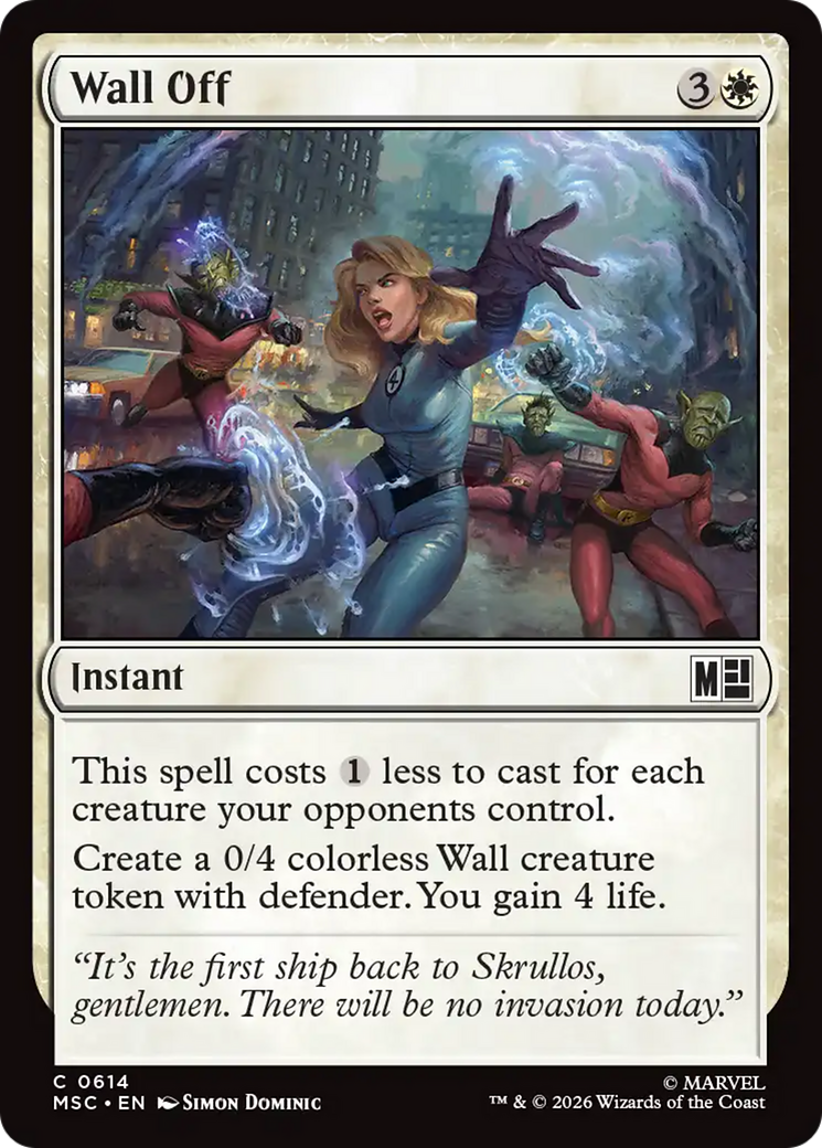 Wall Off [Marvel Super Heroes Commander] | Cards and Coasters CA