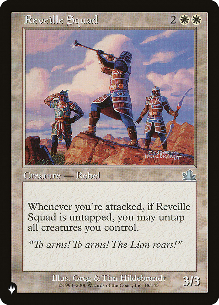 Reveille Squad [The List Reprints] | Cards and Coasters CA