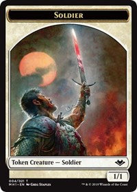 Soldier (004) // Rhino (013) Double-Sided Token [Modern Horizons Tokens] | Cards and Coasters CA
