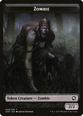 Wolf // Zombie Double-Sided Token [Dungeons & Dragons: Adventures in the Forgotten Realms Tokens] | Cards and Coasters CA