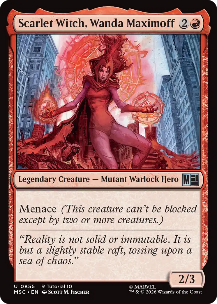 Scarlet Witch, Wanda Maximoff [Marvel Super Heroes Commander] | Cards and Coasters CA