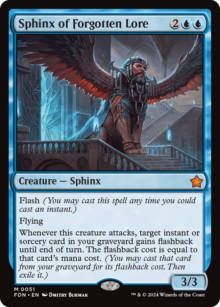 Sphinx of Forgotten Lore [Foundations] | Cards and Coasters CA