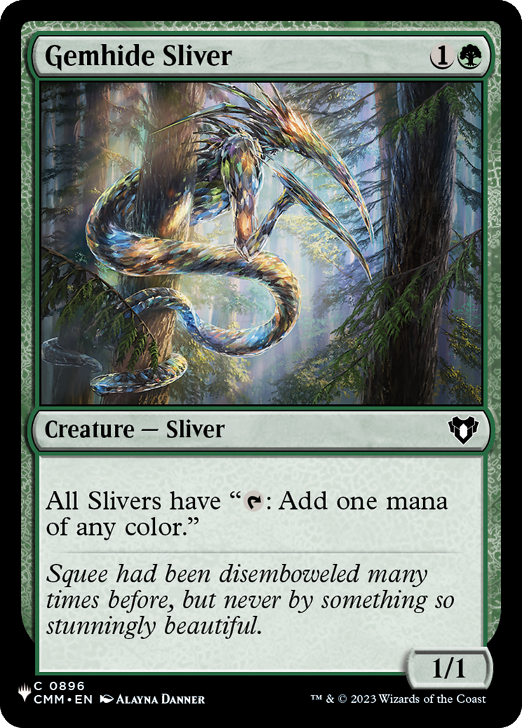 Gemhide Sliver (CMM) [The List] | Cards and Coasters CA