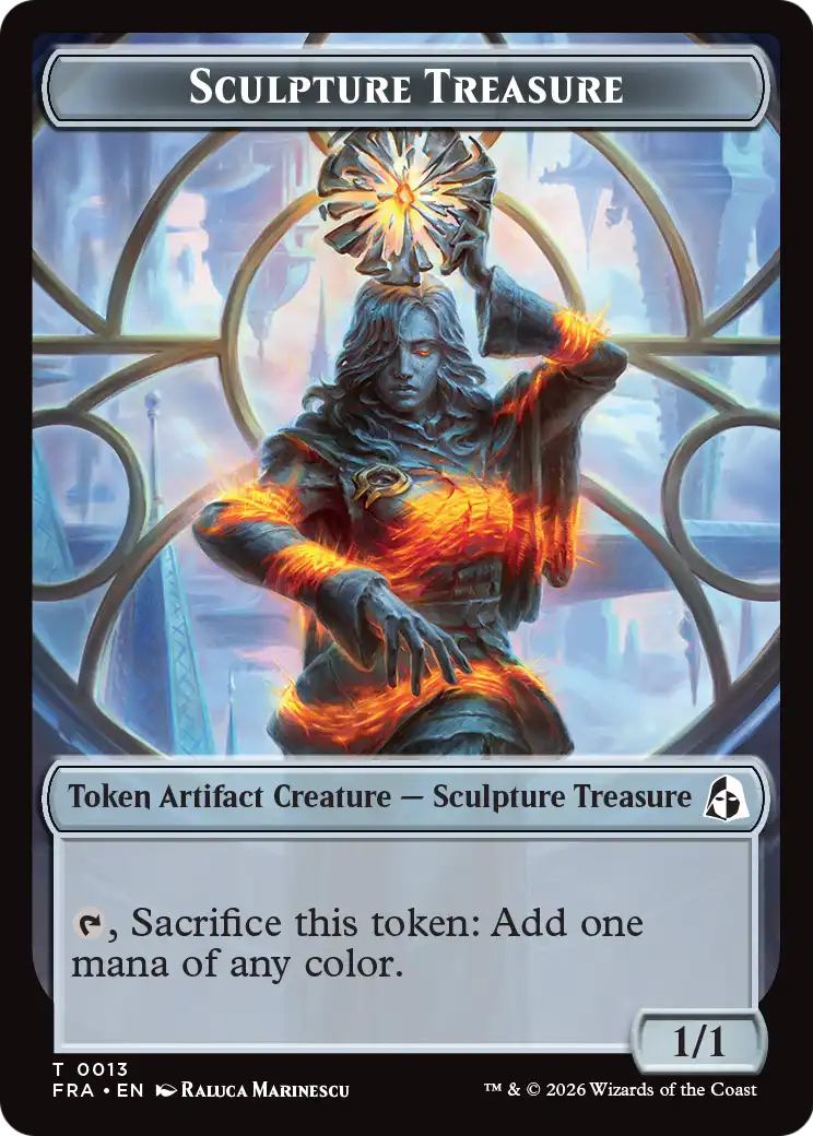 Sculpture Treasure // Beast Double-Sided Token [Reality Fracture Tokens] | Cards and Coasters CA