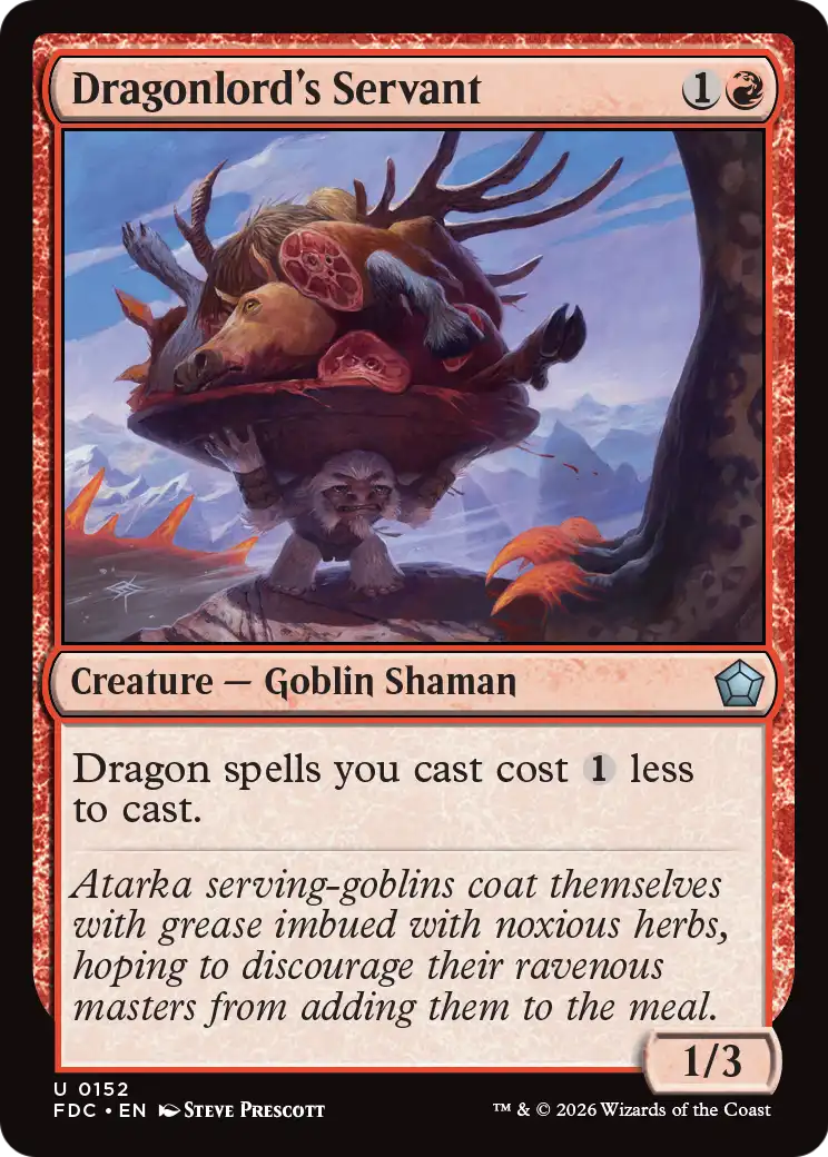 Dragonlord's Servant [Foundations Commander] | Cards and Coasters CA