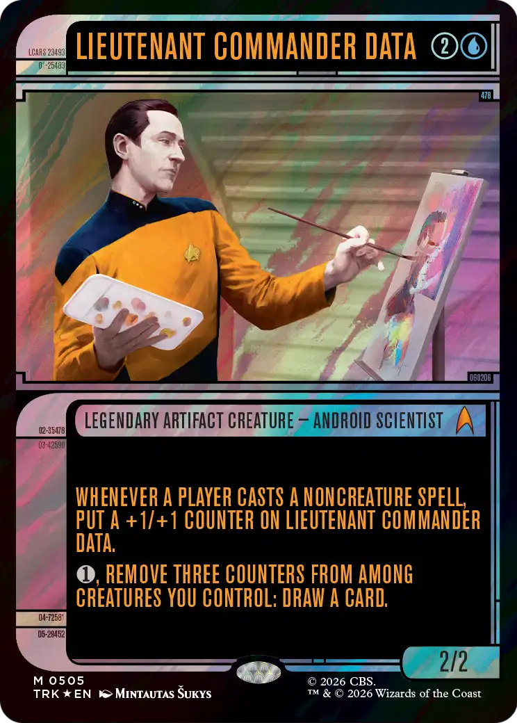 Lieutenant Commander Data (Showcase) (Surge Foil) [Star Trek] | Cards and Coasters CA