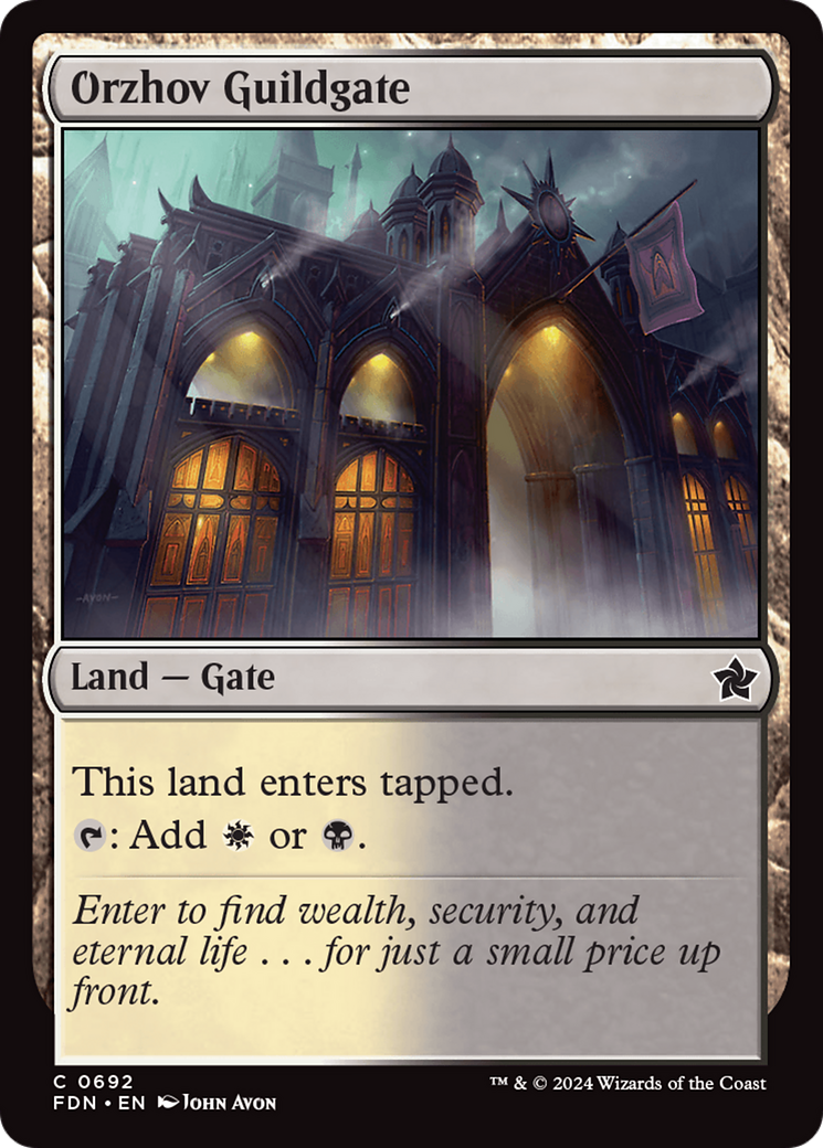 Orzhov Guildgate [Foundations] | Cards and Coasters CA