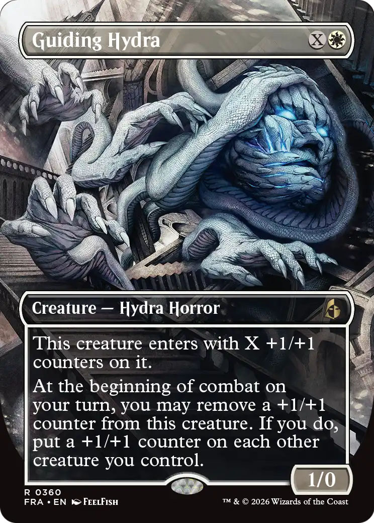 Guiding Hydra (Borderless) [Reality Fracture] | Cards and Coasters CA