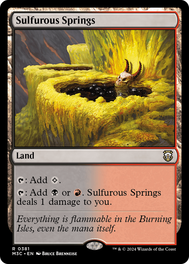 Sulfurous Springs (Ripple Foil) [Modern Horizons 3 Commander] | Cards and Coasters CA