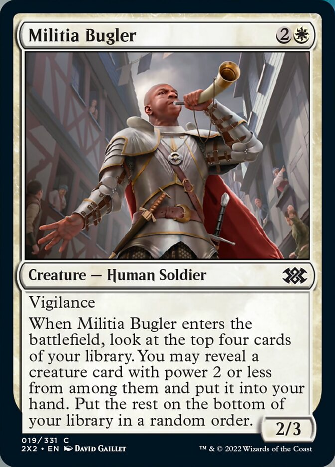 Militia Bugler [Double Masters 2022] | Cards and Coasters CA
