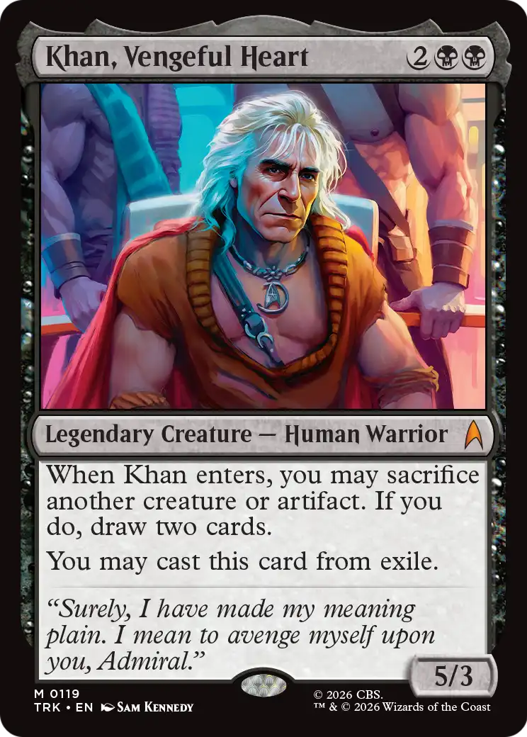 Khan, Vengeful Heart [Star Trek] | Cards and Coasters CA