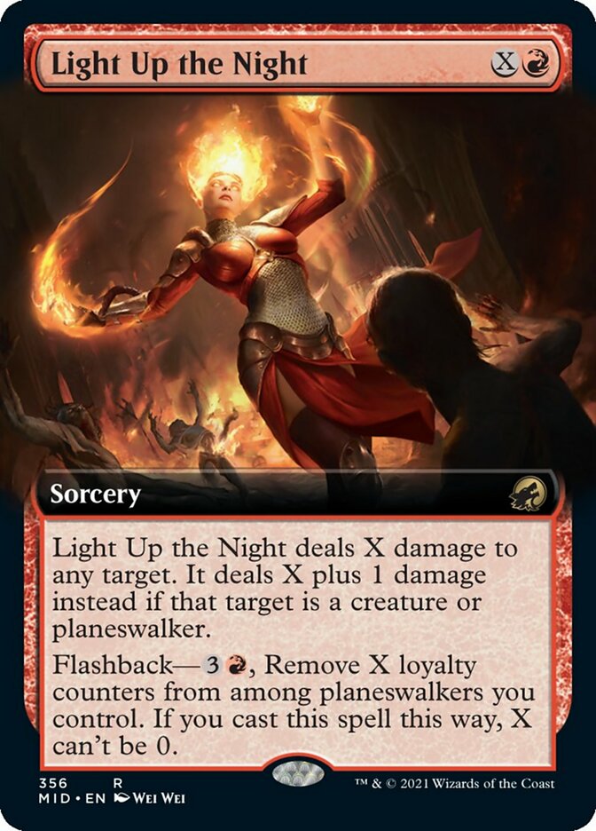 Light Up the Night (Extended Art) [Innistrad: Midnight Hunt] | Cards and Coasters CA