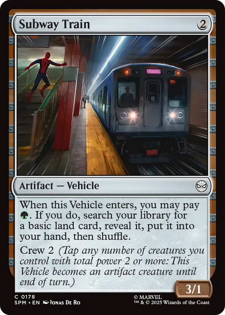 Subway Train [Marvel's Spider-Man] | Cards and Coasters CA