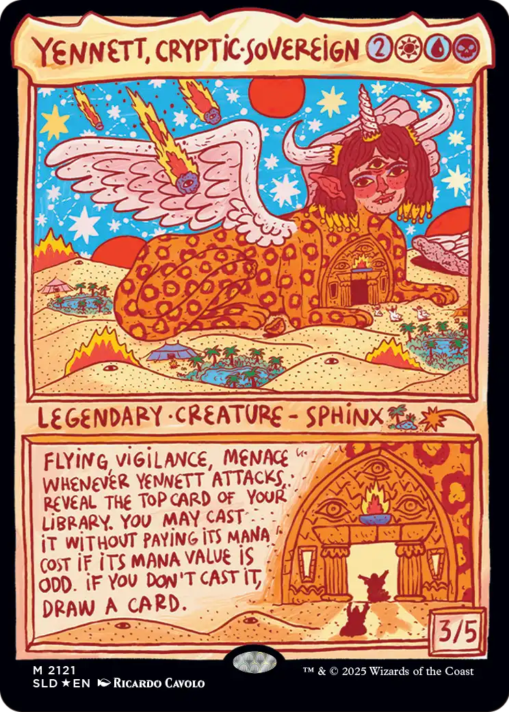 Yennett, Cryptic Sovereign (Display Commander) - Thick Stock [Secret Lair Drop Series] | Cards and Coasters CA