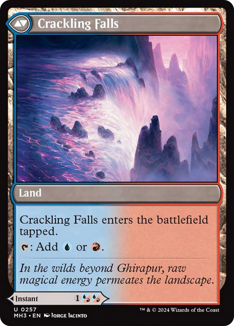 Rush of Inspiration // Crackling Falls [Modern Horizons 3] | Cards and Coasters CA