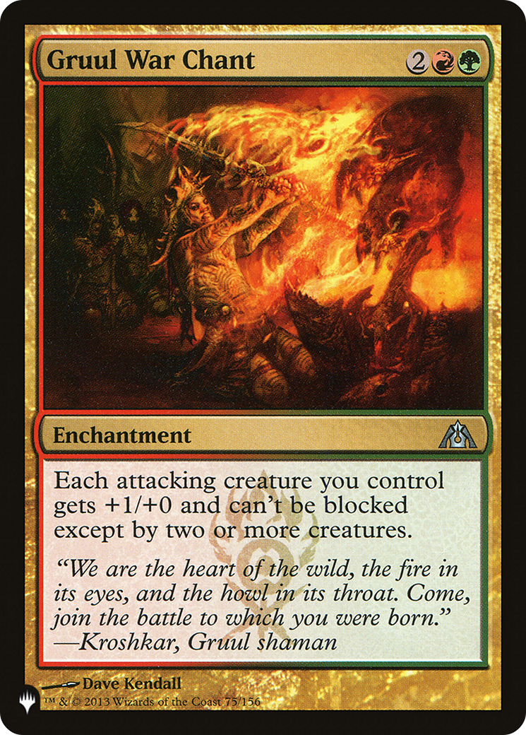 Gruul War Chant [The List] | Cards and Coasters CA