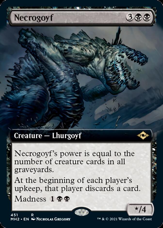 Necrogoyf (Extended Art) [Modern Horizons 2] | Cards and Coasters CA