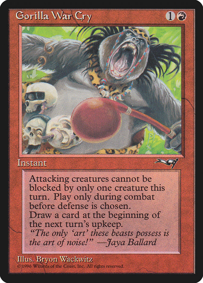 Gorilla War Cry (Red Rattle Drum) [Alliances] | Cards and Coasters CA