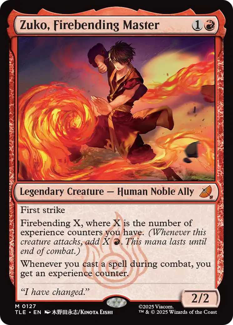Zuko, Firebending Master [Avatar: The Last Airbender: Eternal-Legal] | Cards and Coasters CA