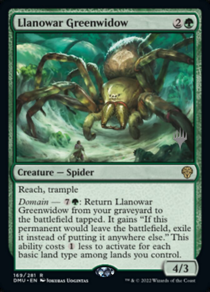 Llanowar Greenwidow (Promo Pack) [Dominaria United Promos] | Cards and Coasters CA