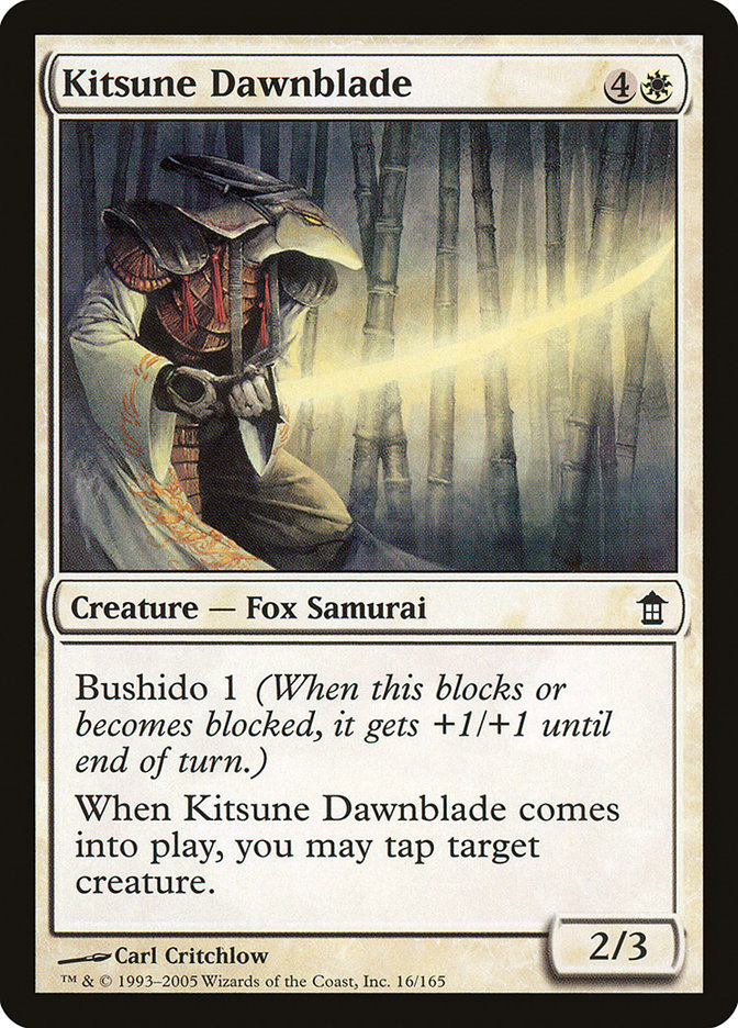 Kitsune Dawnblade [Saviors of Kamigawa] | Cards and Coasters CA