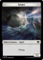 Spirit (0010) // Construct (0041) Double-Sided Token [Commander Masters Tokens] | Cards and Coasters CA