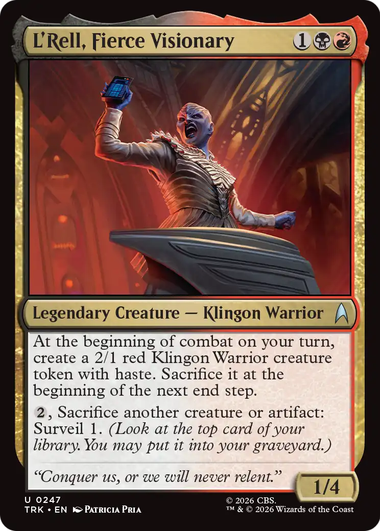 L'Rell, Fierce Visionary [Star Trek] | Cards and Coasters CA
