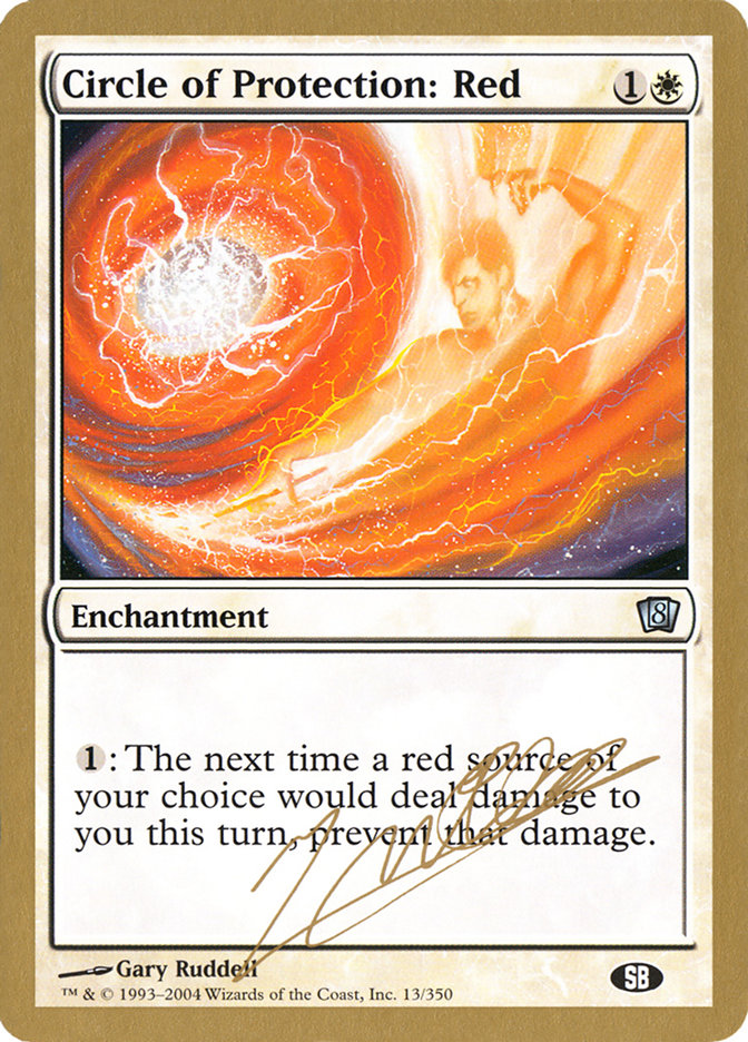 Circle of Protection: Red (Julien Nuijten) (SB) [World Championship Decks 2004] | Cards and Coasters CA