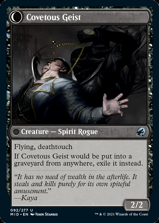 Covert Cutpurse // Covetous Geist [Innistrad: Midnight Hunt] | Cards and Coasters CA