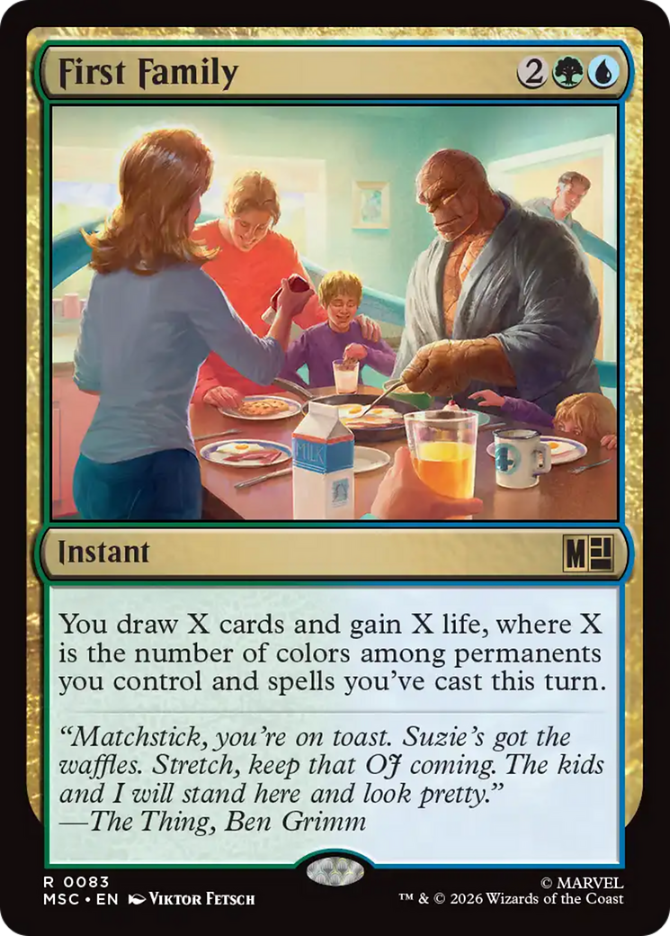 First Family (Surge Foil) [Marvel Super Heroes Commander] | Cards and Coasters CA