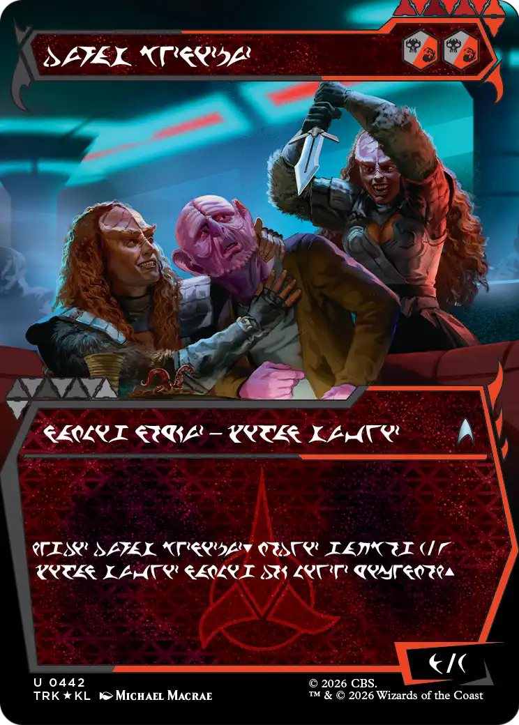 The Duras Sisters (Showcase) (Klingon) [Star Trek] | Cards and Coasters CA