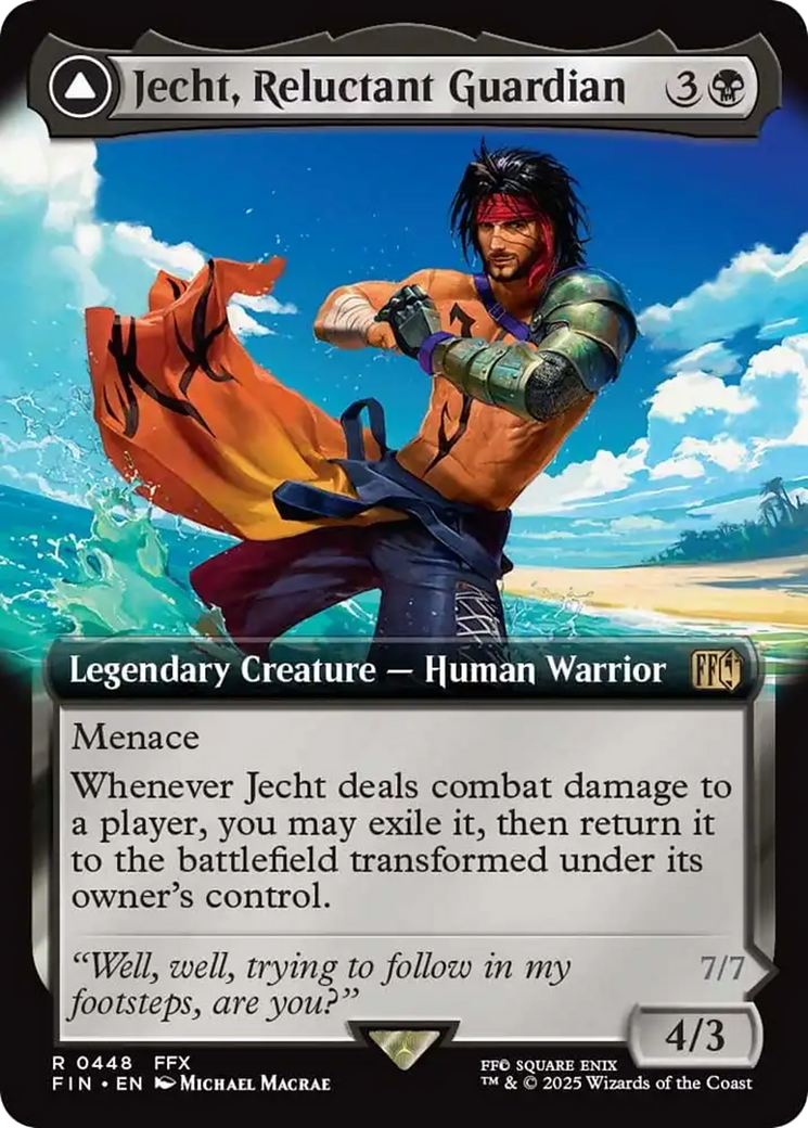 Jecht, Reluctant Guardian // Braska's Final Aeon (Extended Art) [FINAL FANTASY] | Cards and Coasters CA