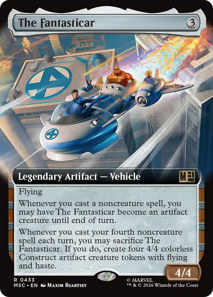 The Fantasticar (Extended Art) [Marvel Super Heroes Commander] | Cards and Coasters CA