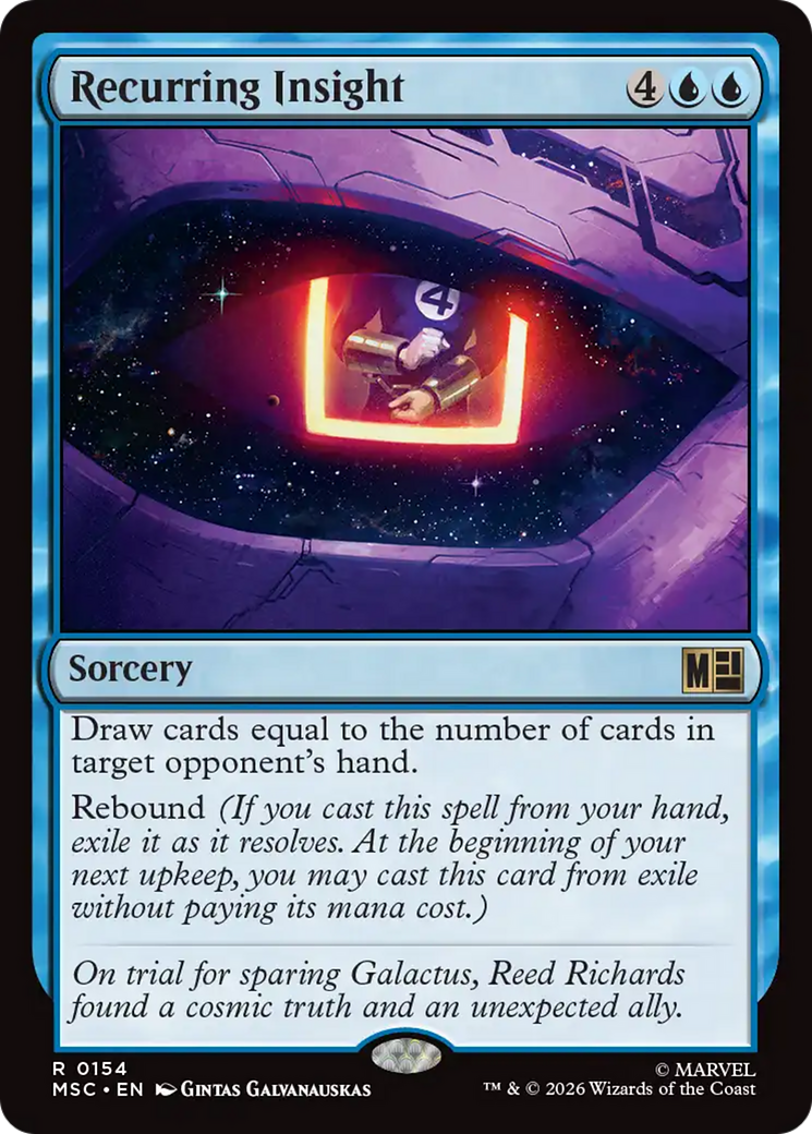 Recurring Insight (Surge Foil) [Marvel Super Heroes Commander] | Cards and Coasters CA