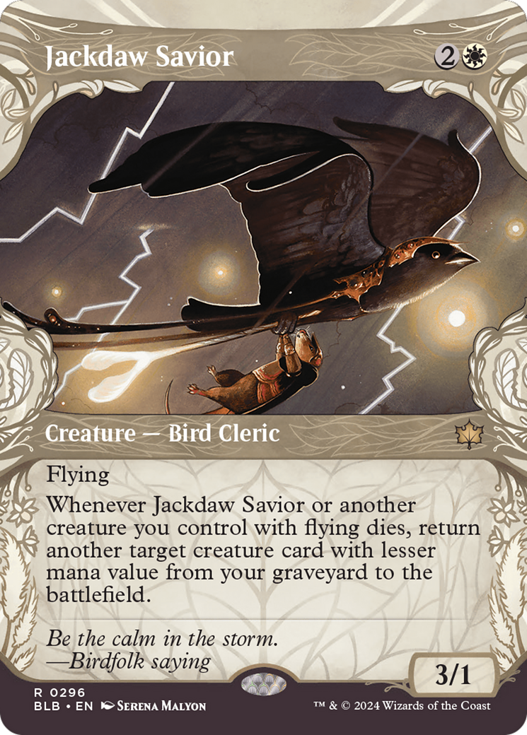 Jackdaw Savior (Showcase) [Bloomburrow] | Cards and Coasters CA