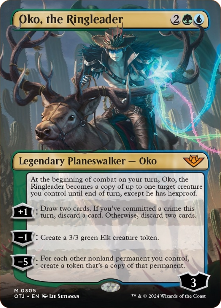 Oko, the Ringleader (Borderless) [Outlaws of Thunder Junction] | Cards and Coasters CA