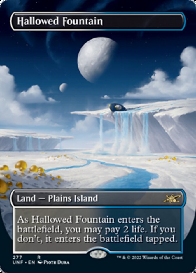 Hallowed Fountain (Borderless) [Unfinity] | Cards and Coasters CA